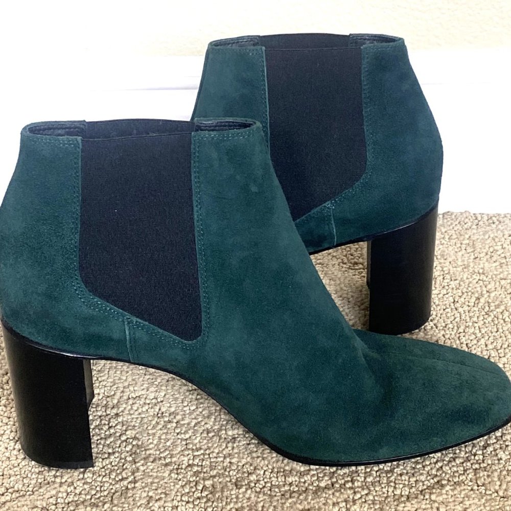 Rag & Bone "Aslen" Forest Green Suede Ankle Boots… - image 1